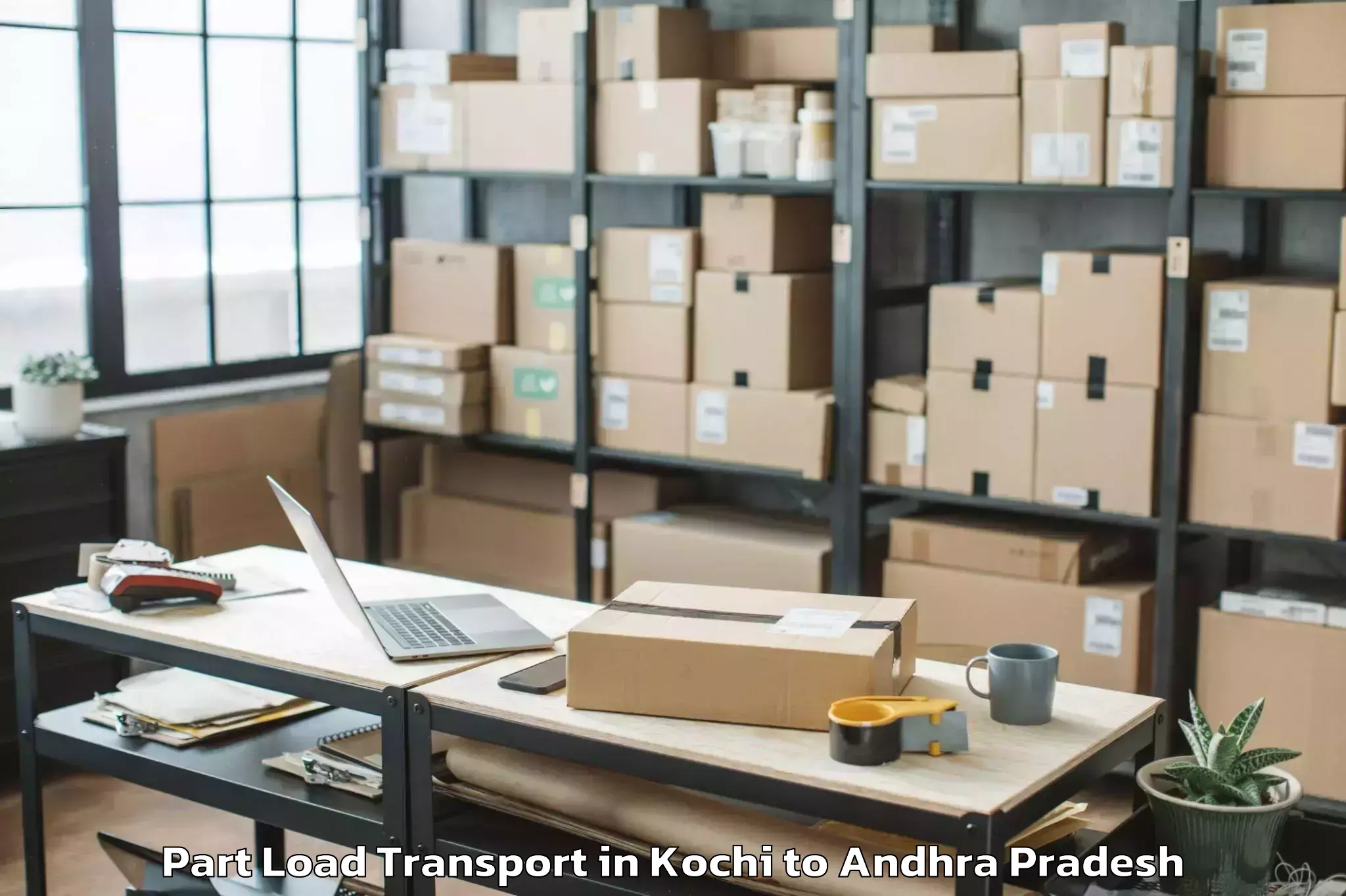 Top Kochi to Kondapalle Part Load Transport Available